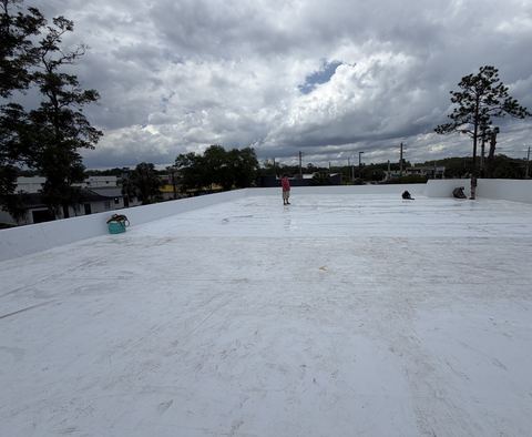 Commercial flat roof membrane