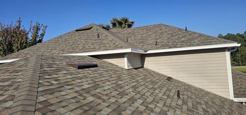 Architectural asphalt shingle roof replacement by KLO Roofing in Florida