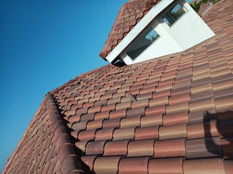 Spanish barrel tile roof